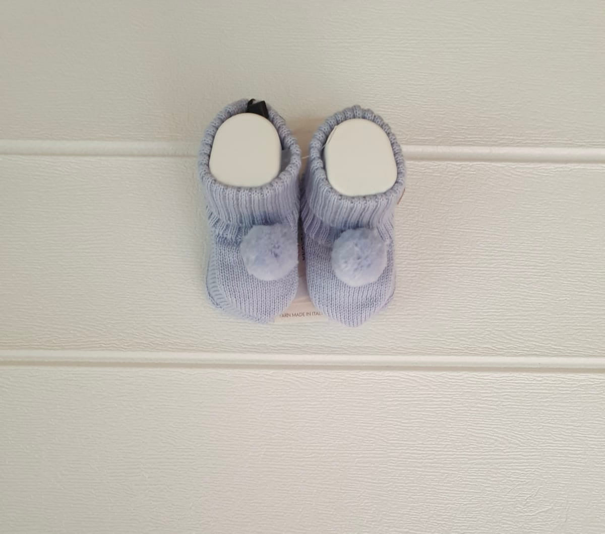 Babbucce in pura lana Merino nel colore celeste