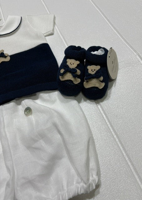 Completo con babbucce, con applicazioni di teneri orsi.