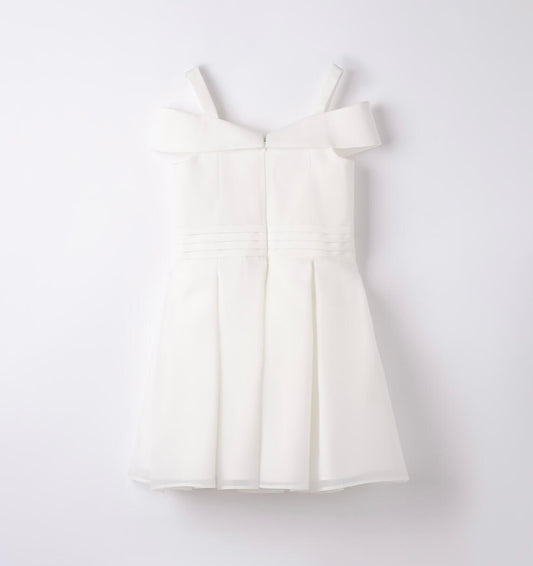 Vestito elegante da bambina realizzato in tessuto satin.