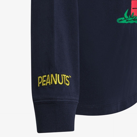 T-shirt in cotone con stampa navy blue