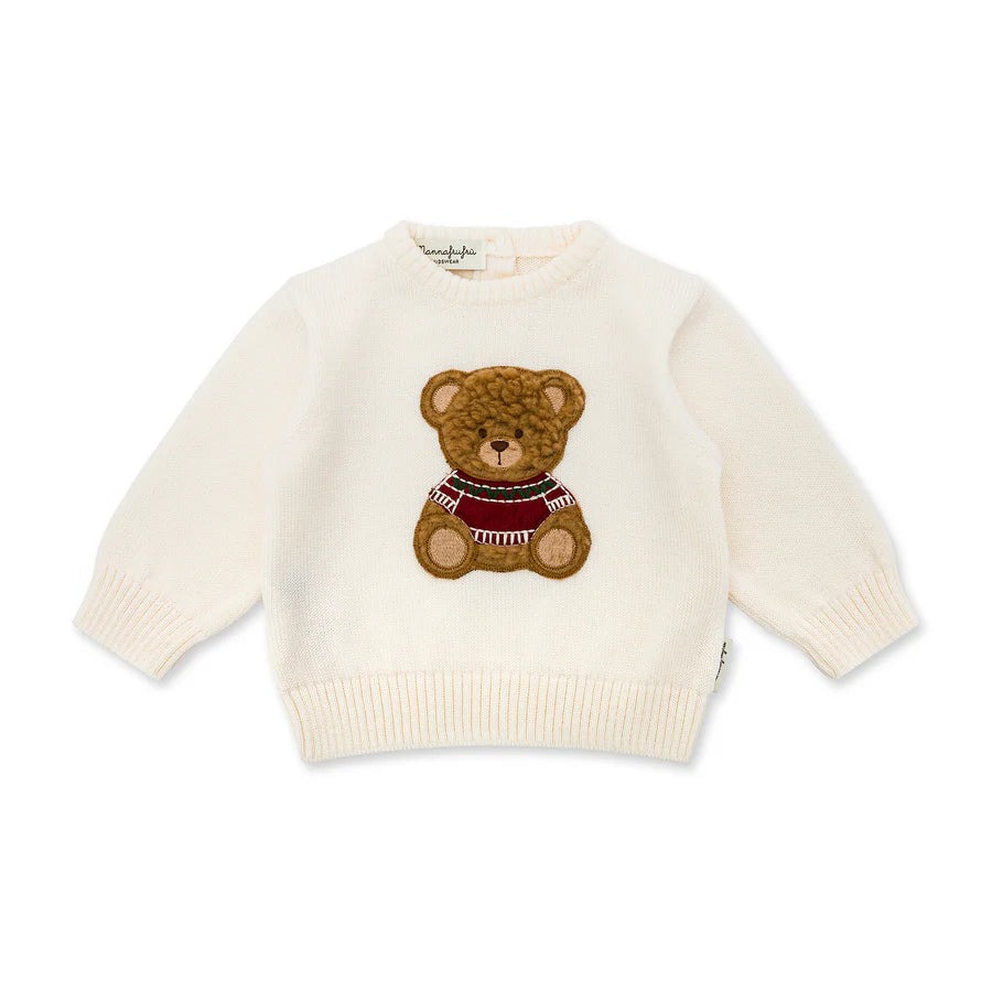 Maglione teddy nel colore ecrù