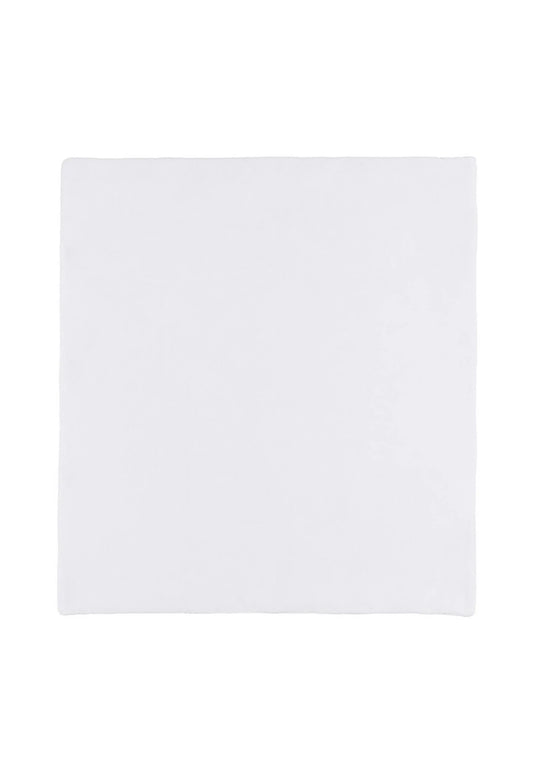 Coperta bianca in ciniglia con ricamo orsetti