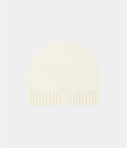 Berretta bianca in lana con ricami