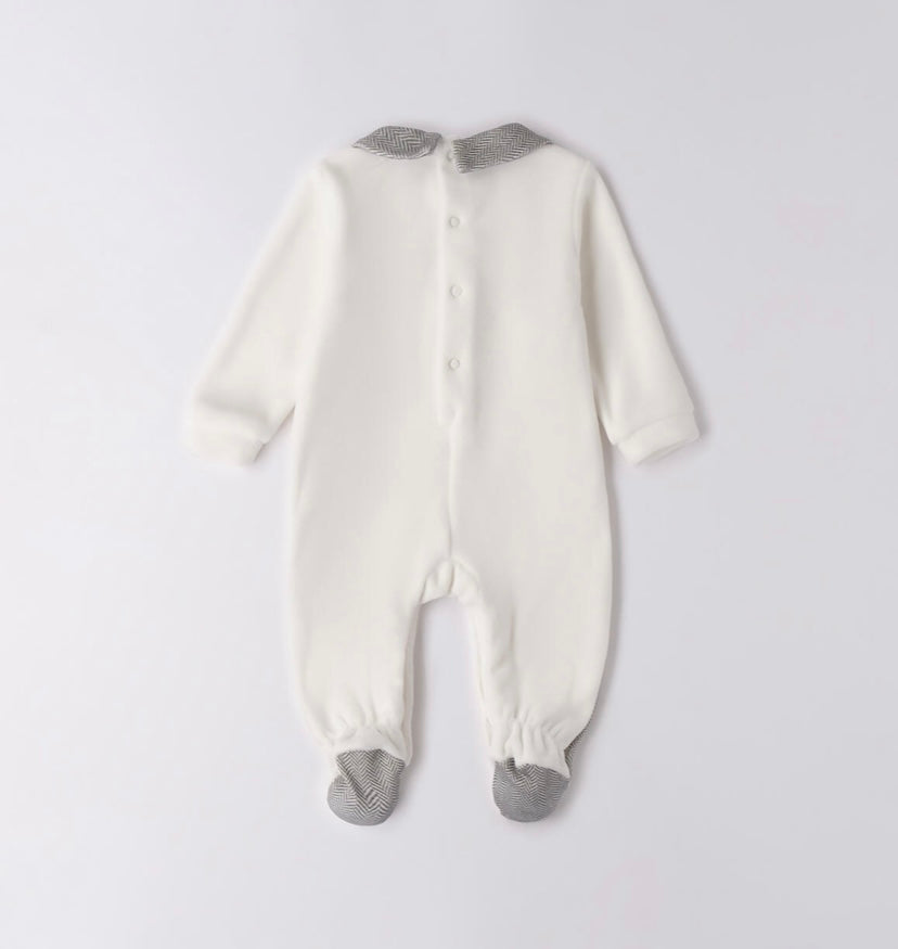 Tutina ciniglia neonato panna