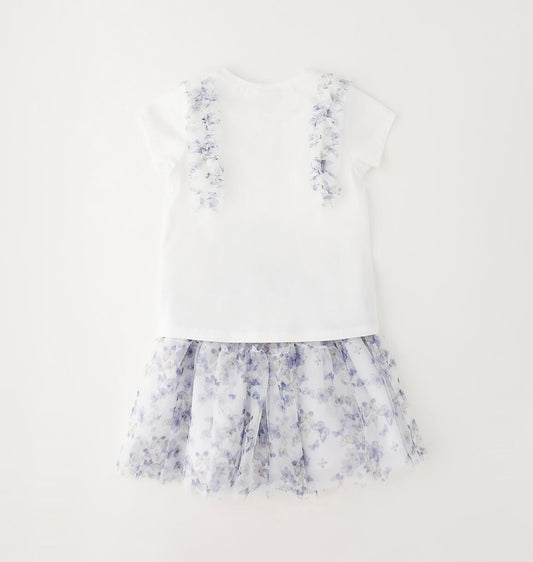 Completo bambina a fiori