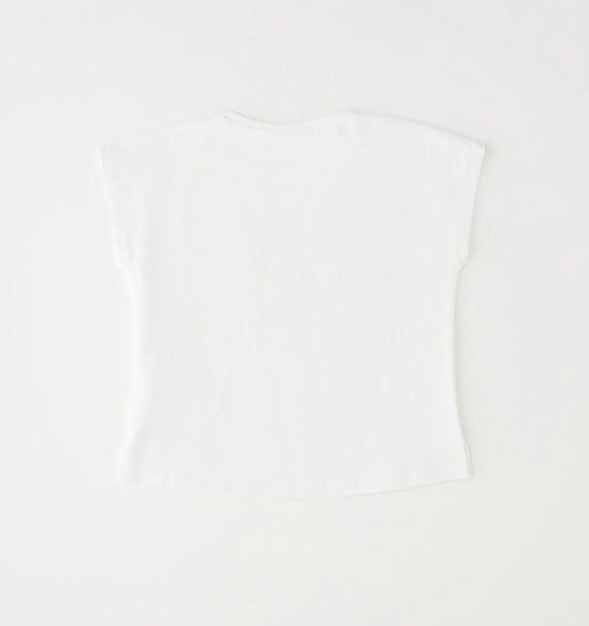 T-shirt in cotone modello svasato