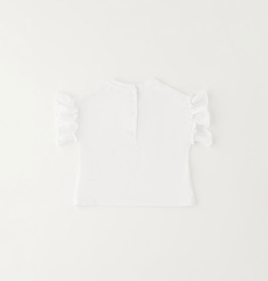 T-shirt neonata in cotone con stampa