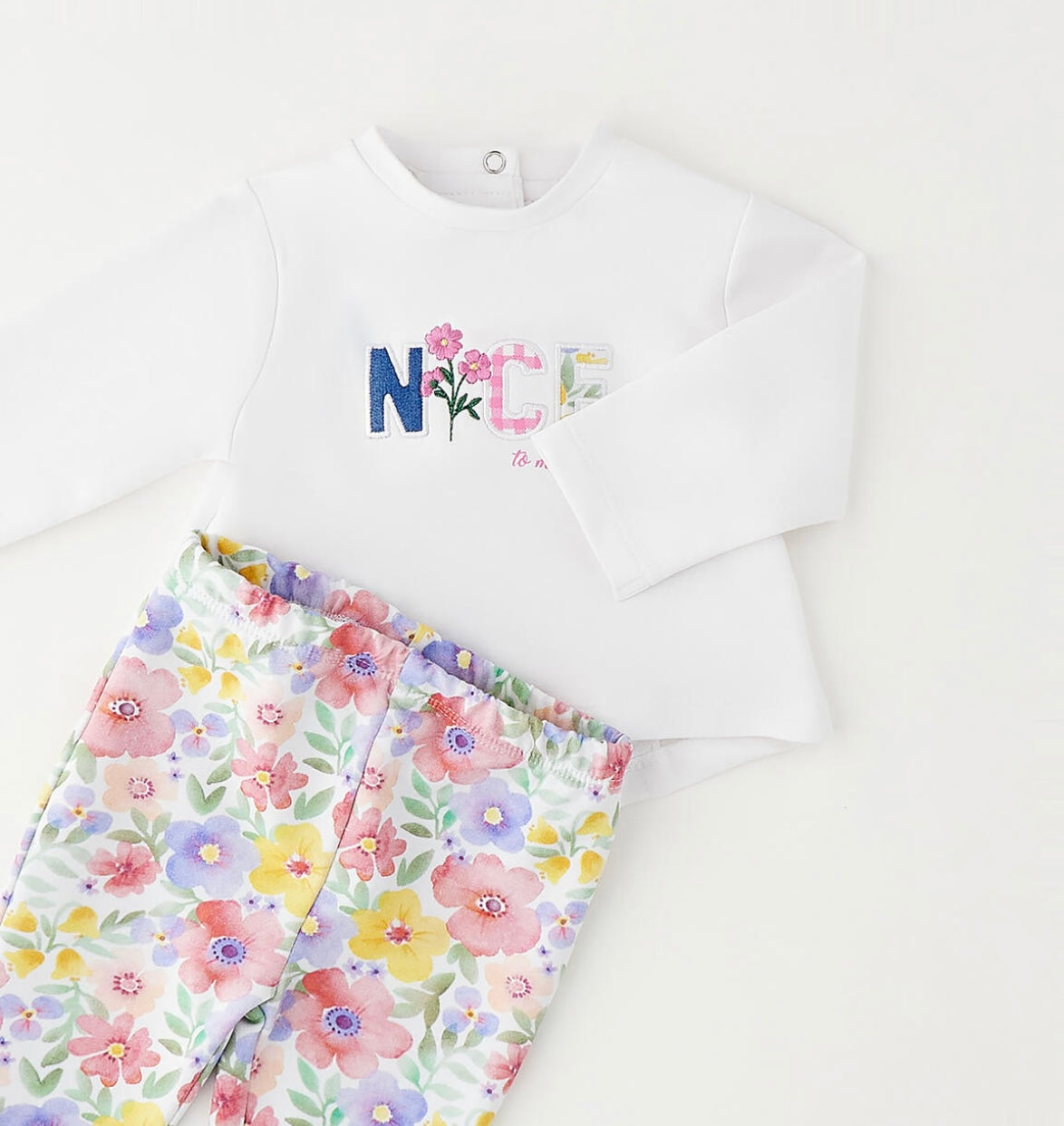 Completo manica lunga neonata composto da felpa e leggings