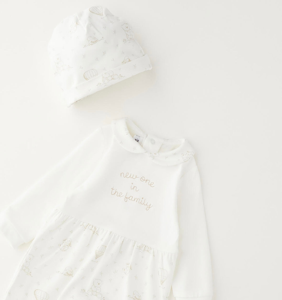 Tutina intera con piedi unisex e cappellino