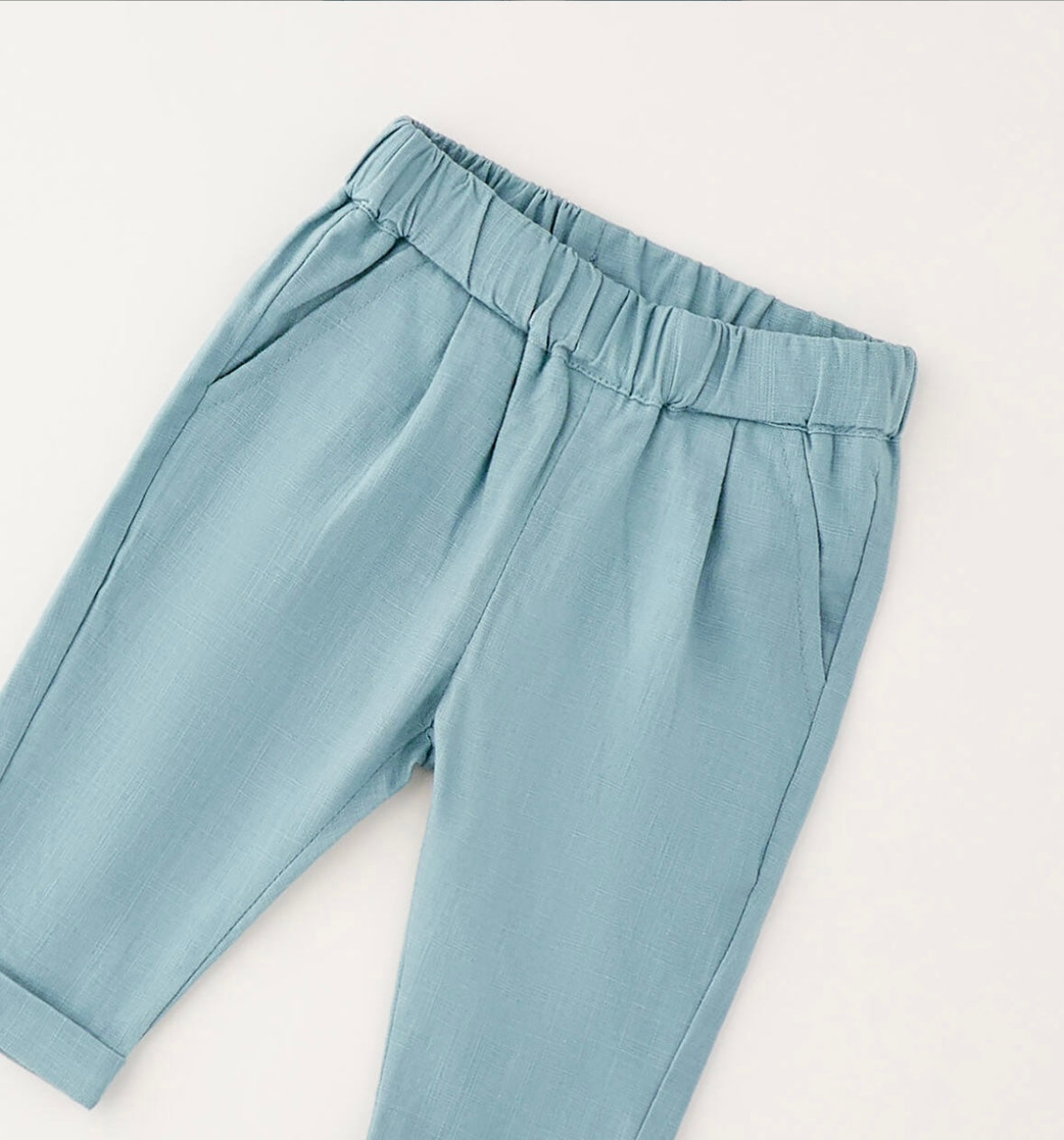 Pantaloni eleganti neonato in lino e cotone