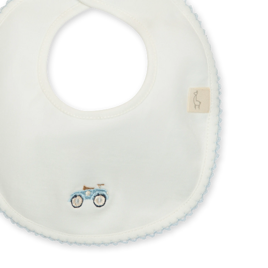 Bavetta in cotone con ricamo