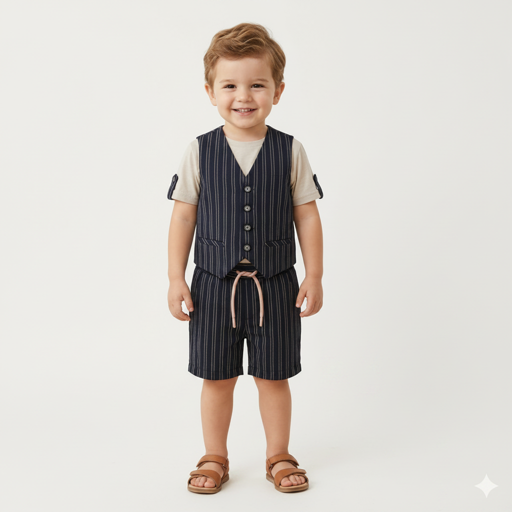Completo elegante da bambino composto da 3 pezzi