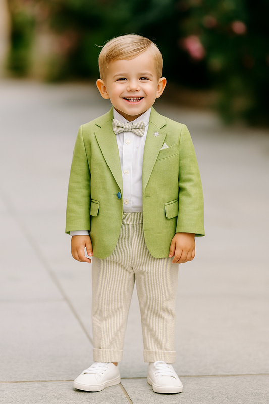 Pantalone tasche a filo quadretti bianco e verde