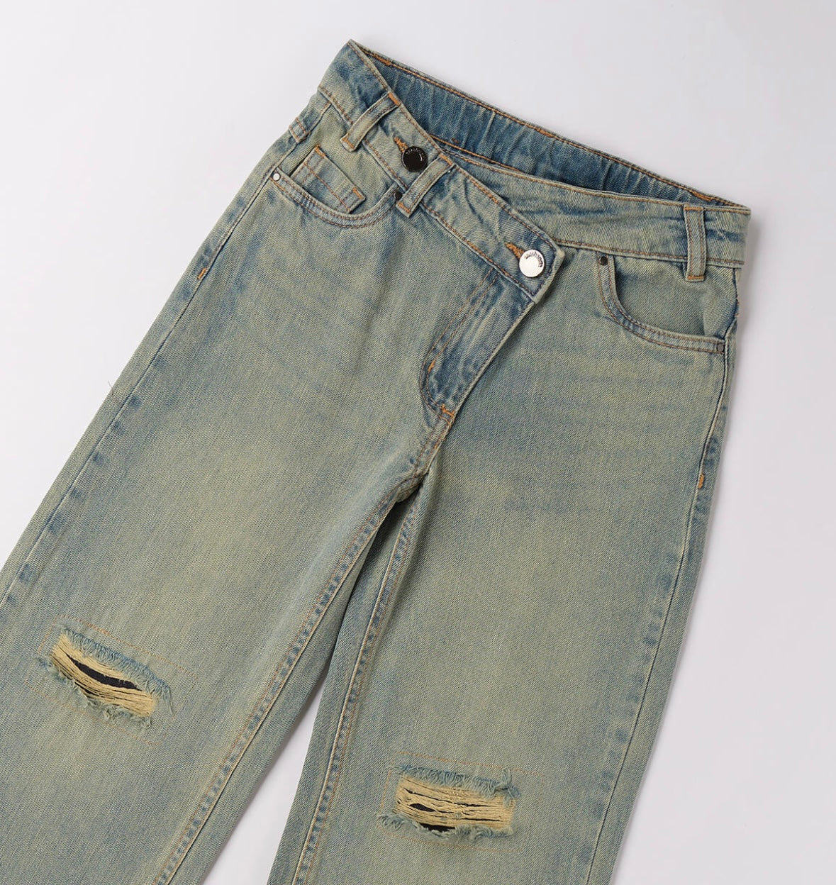 Jeans ragazza con vita regolabile