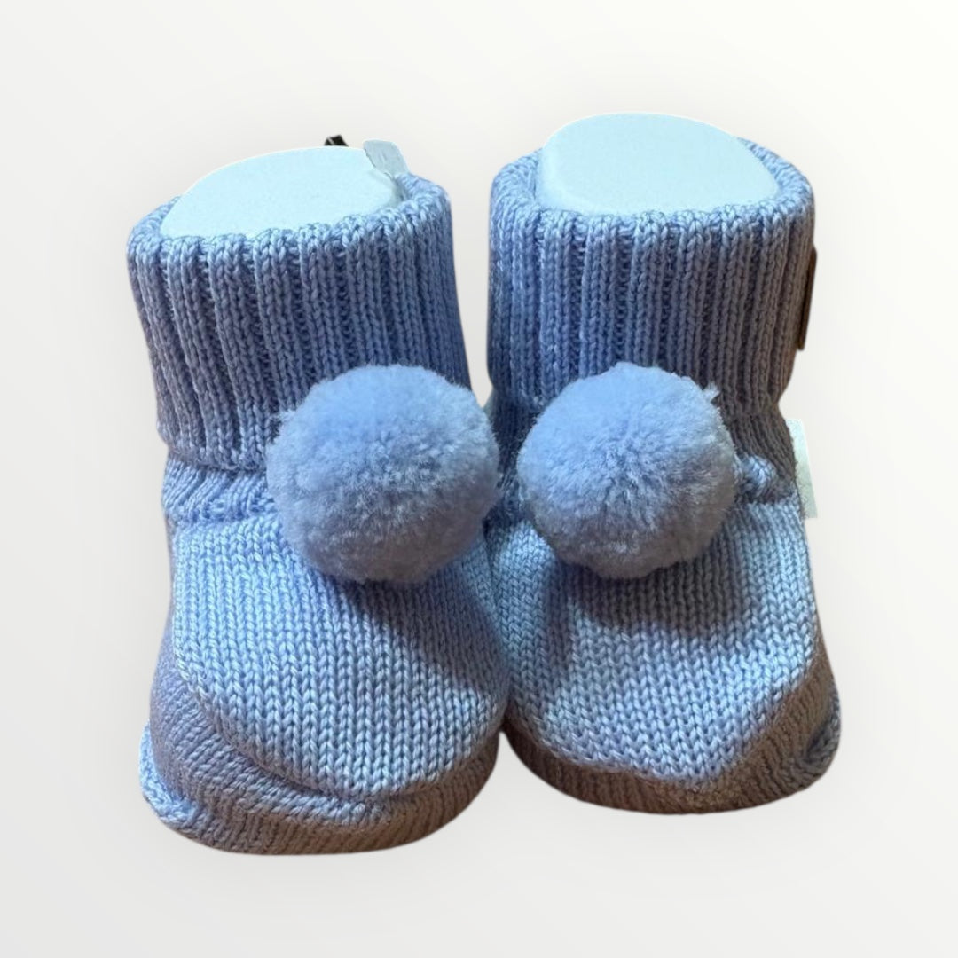 Babbucce in pura lana Merino nel colore celeste