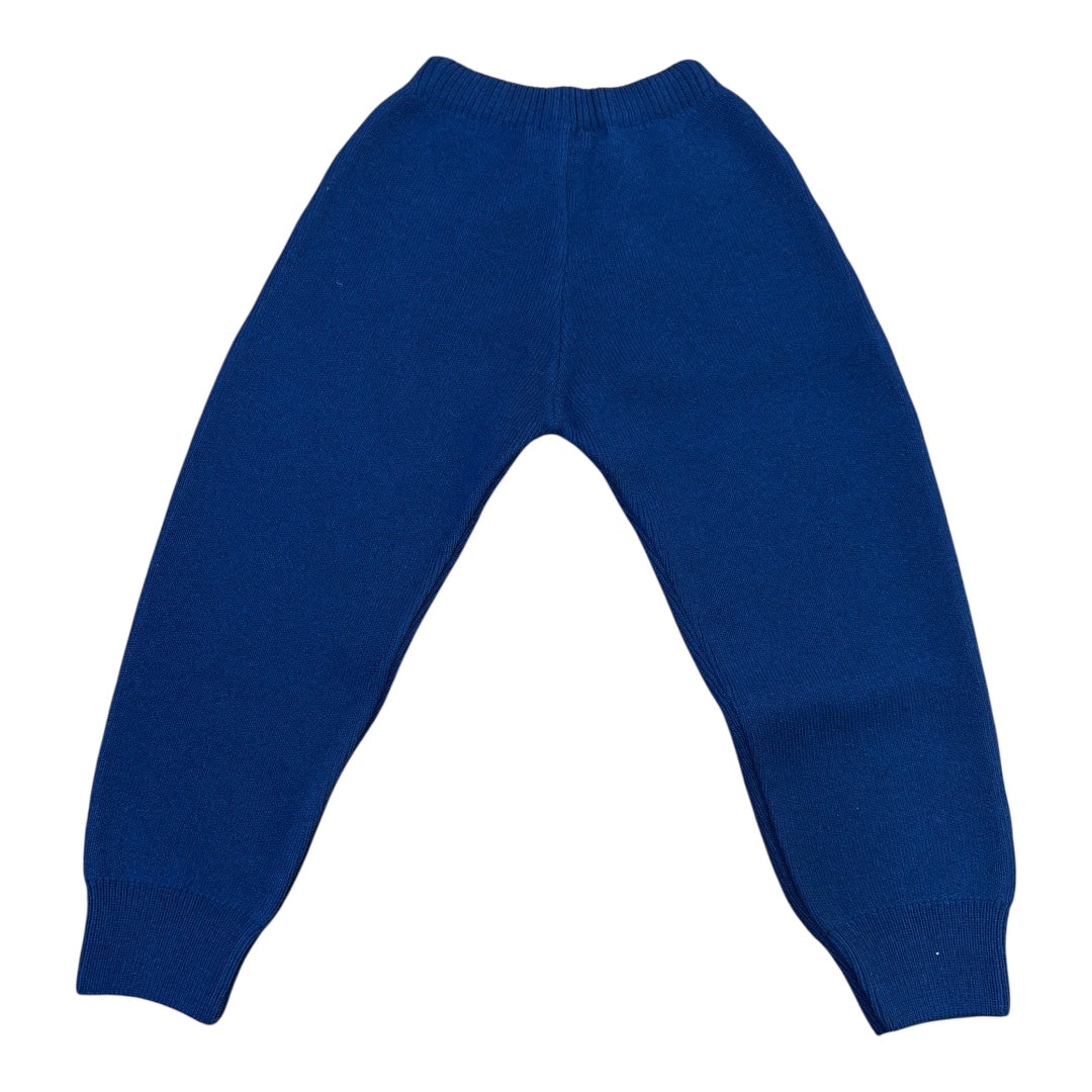 Tuta in lana con felpa a cappuccio e pantaloni Blu navy