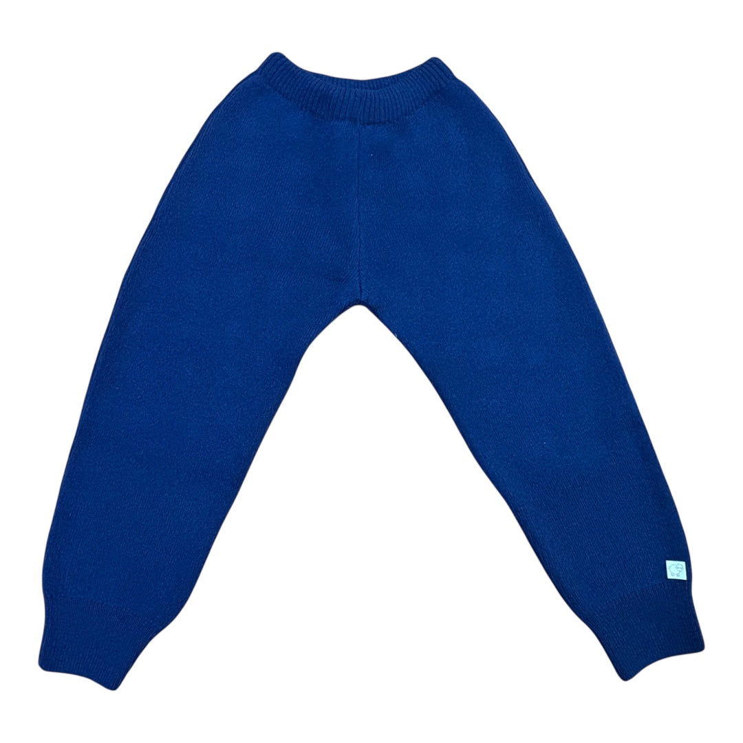 Tuta in lana con felpa a cappuccio e pantaloni Blu navy