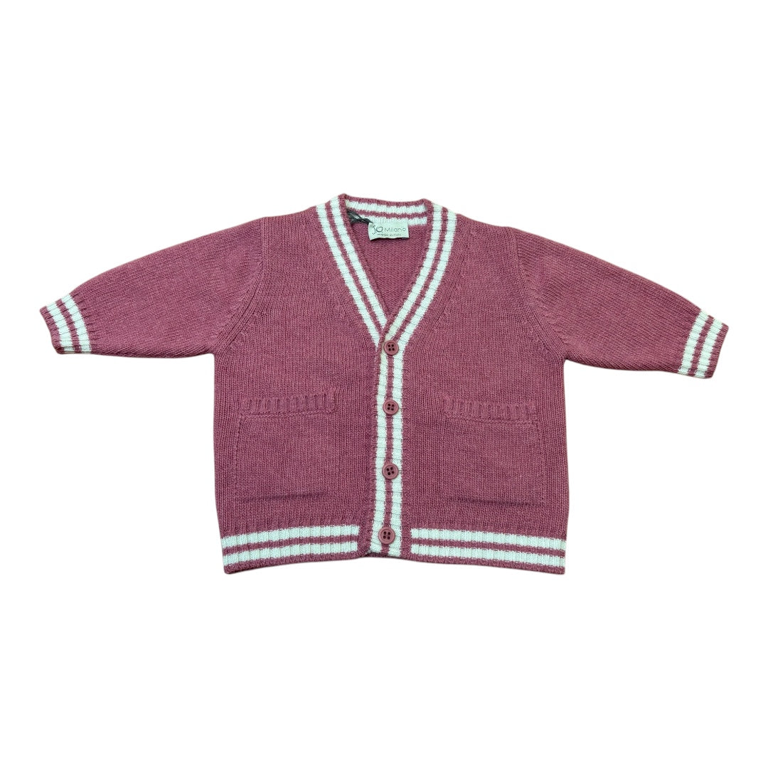 Cardigan rosa in lana