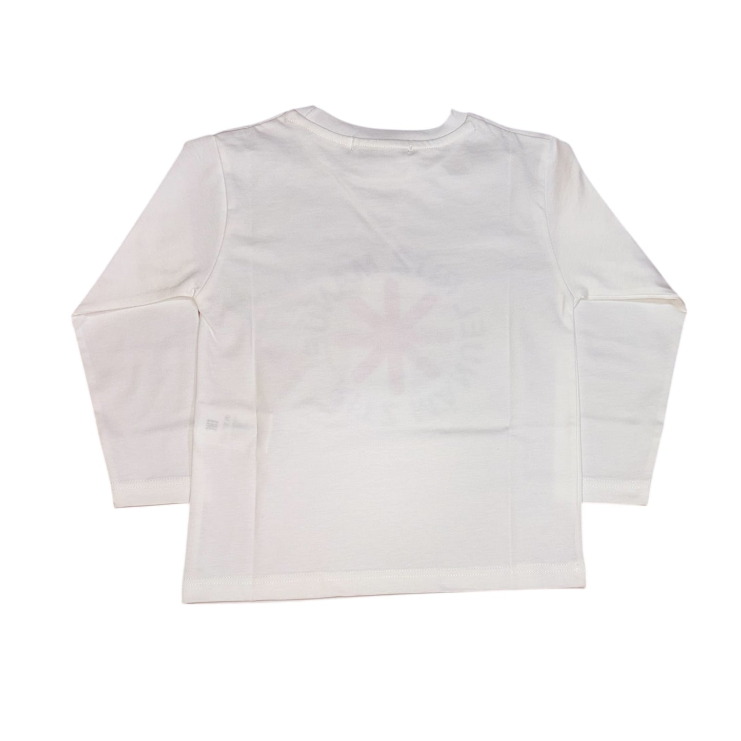 T-shirt bianca in cotone manica lunga