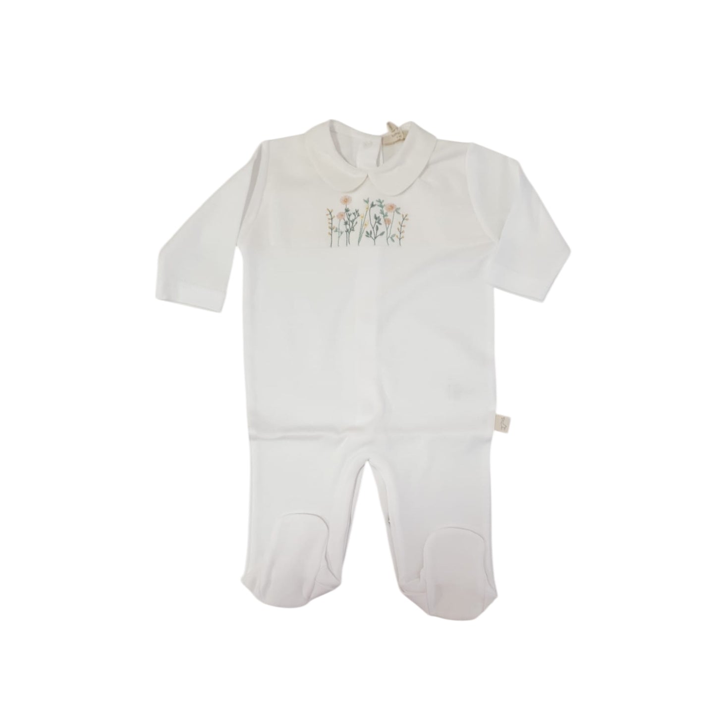 Tutina neonata con ricamo fiori