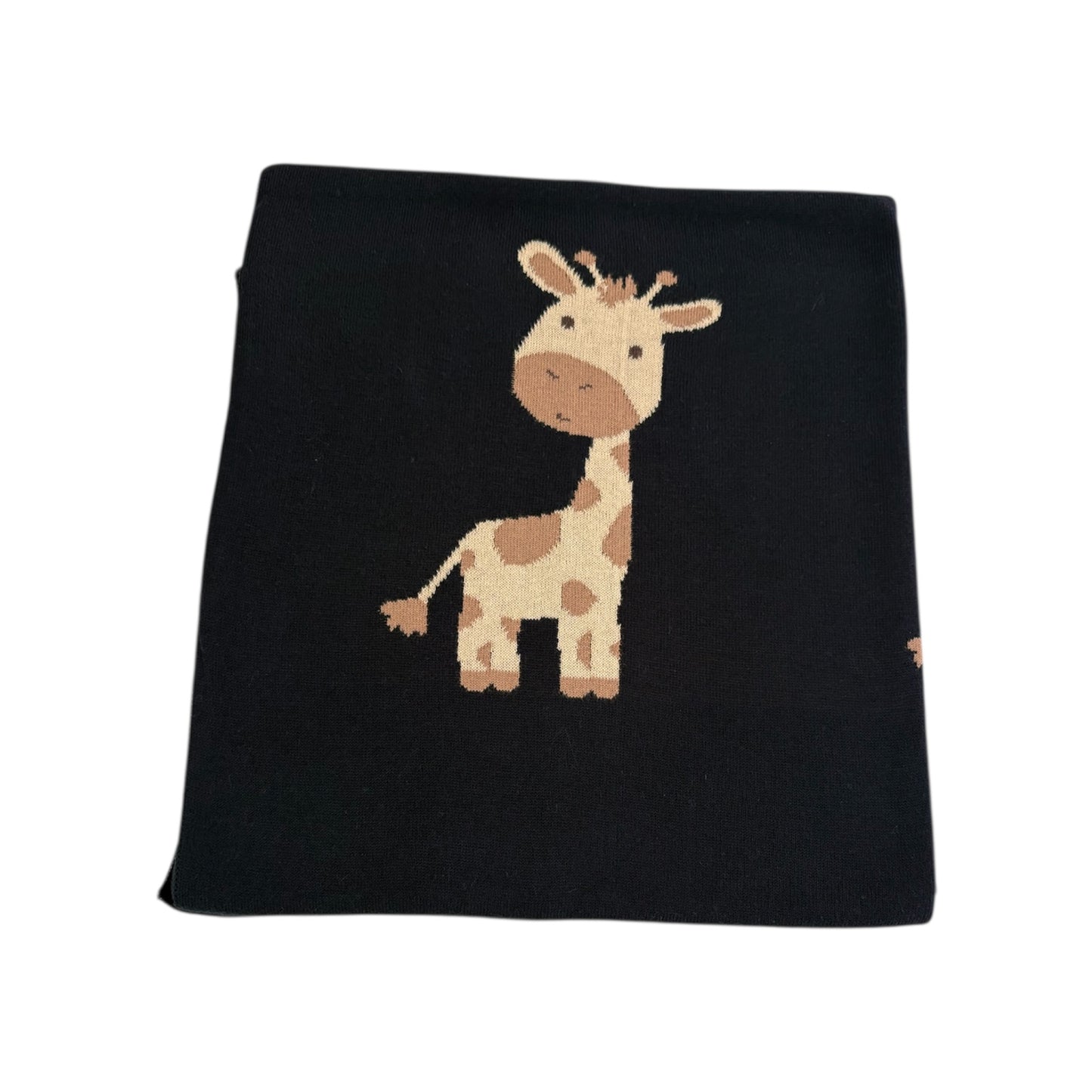 Coperta culla in puro cotone bio con giraffa