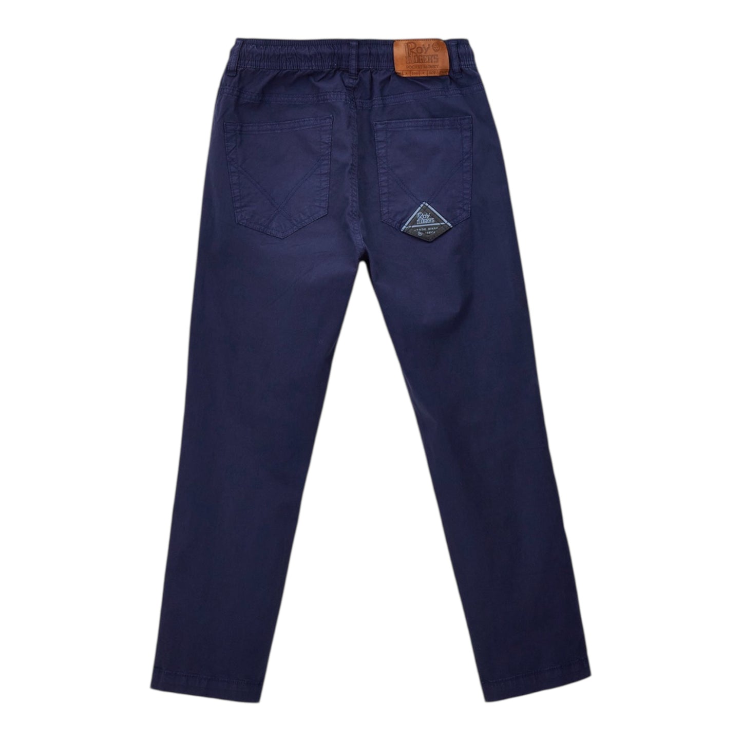 Pantalone in cotone blu con coulisse