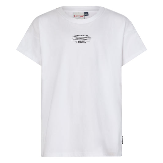 T-shirt oversize, con grafica sul davanti e sul retro