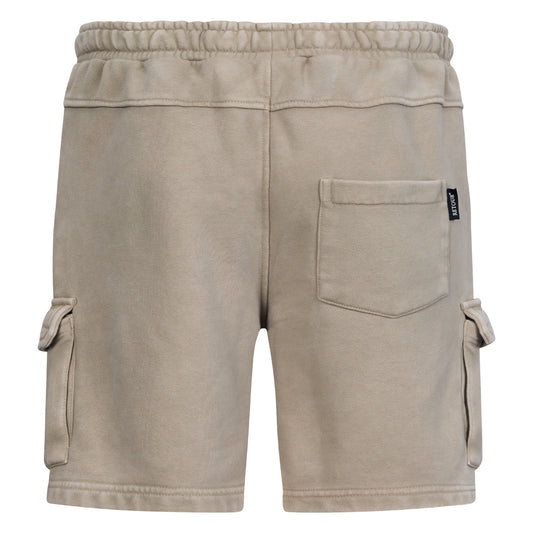 Pantaloncini da tuta color camel , dotati di elastico e coulisse in vita.