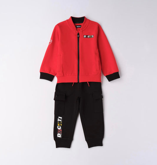 Tuta due pezzi, felpa con cappuccio e pantaloni cargo