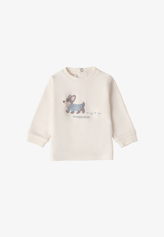 T-shirt in cotone con ricamo davanti