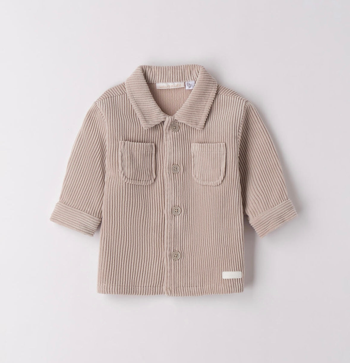 Camicia neonato in tortora