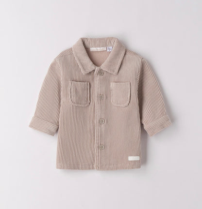 Camicia neonato in tortora