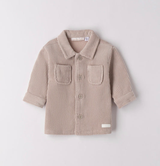 Camicia neonato in tortora