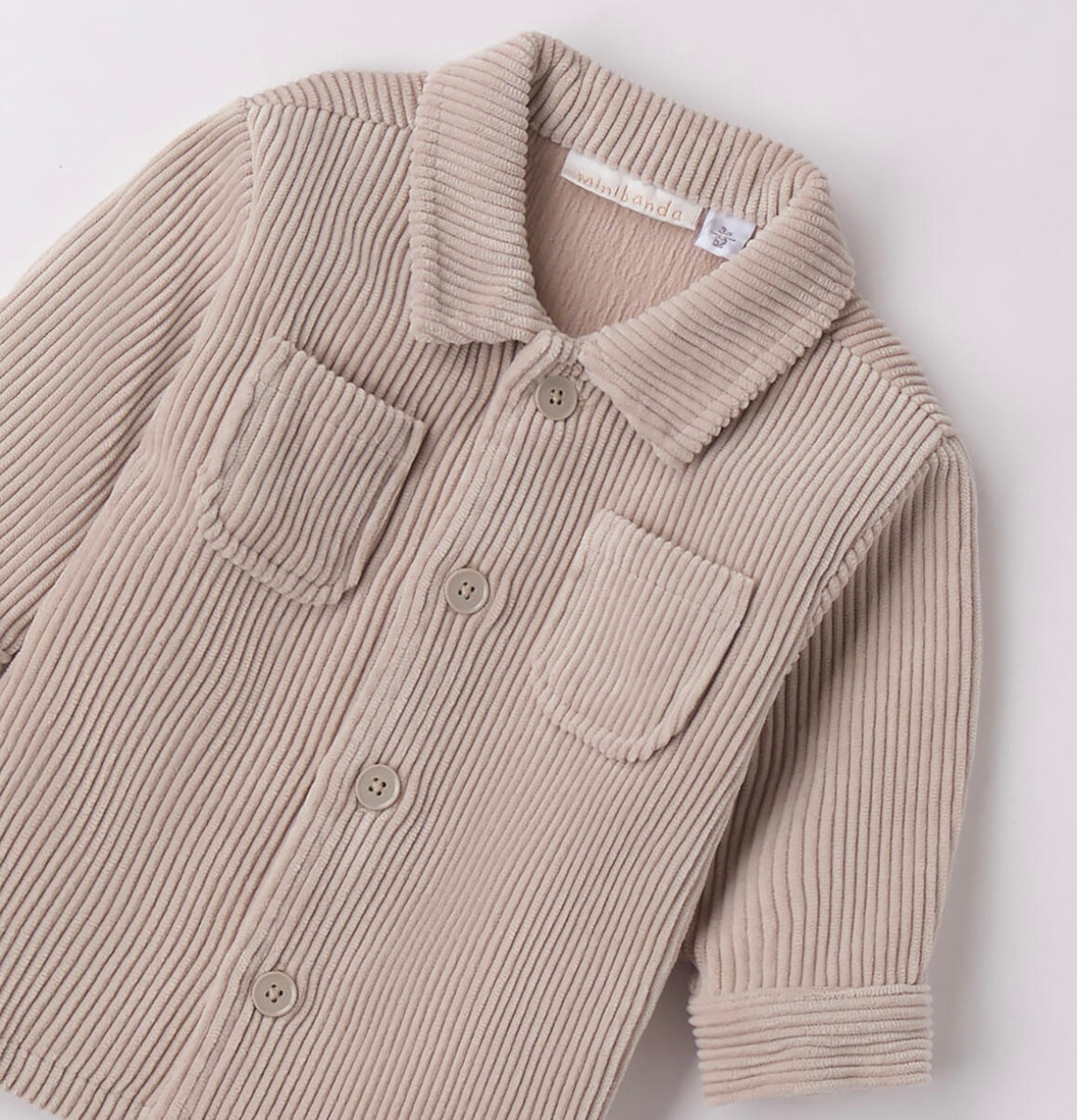 Camicia neonato in tortora