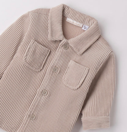 Camicia neonato in tortora