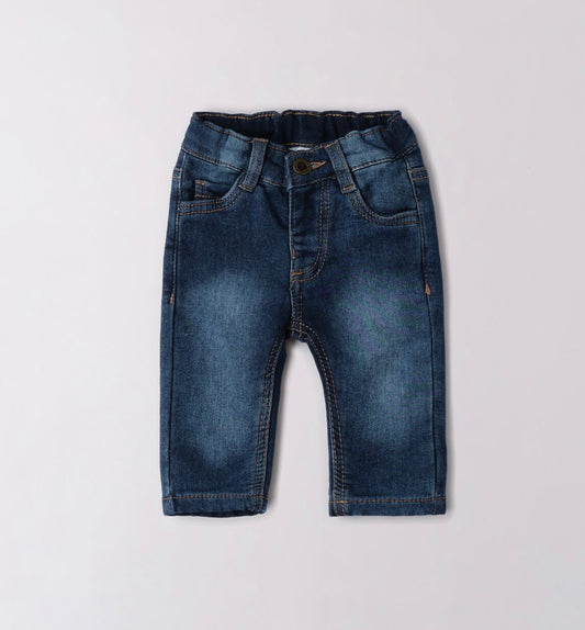 Jeans neonato in denim di cotone stretch