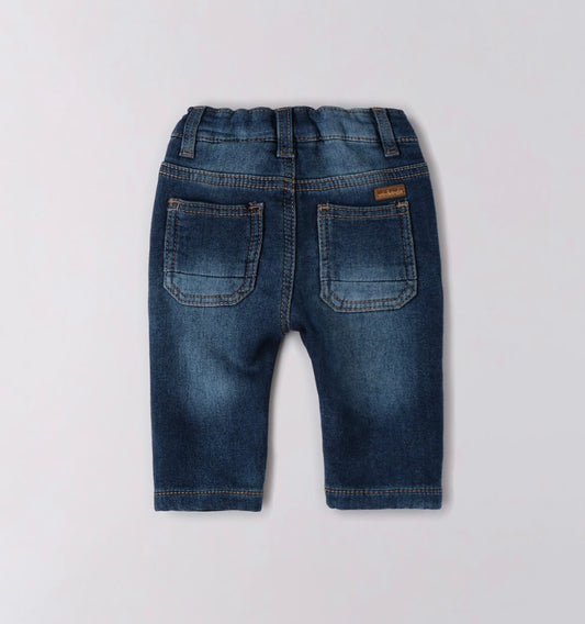 Jeans neonato in denim di cotone stretch