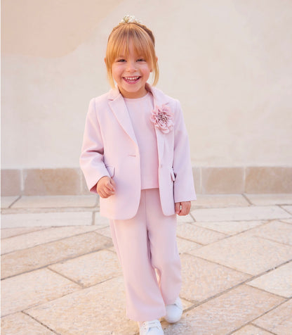 Tailleur bambina nel colore rosa