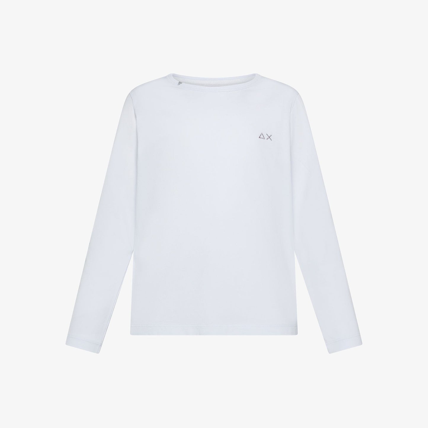 T-shirt in cotone con maniche lunghe bianco