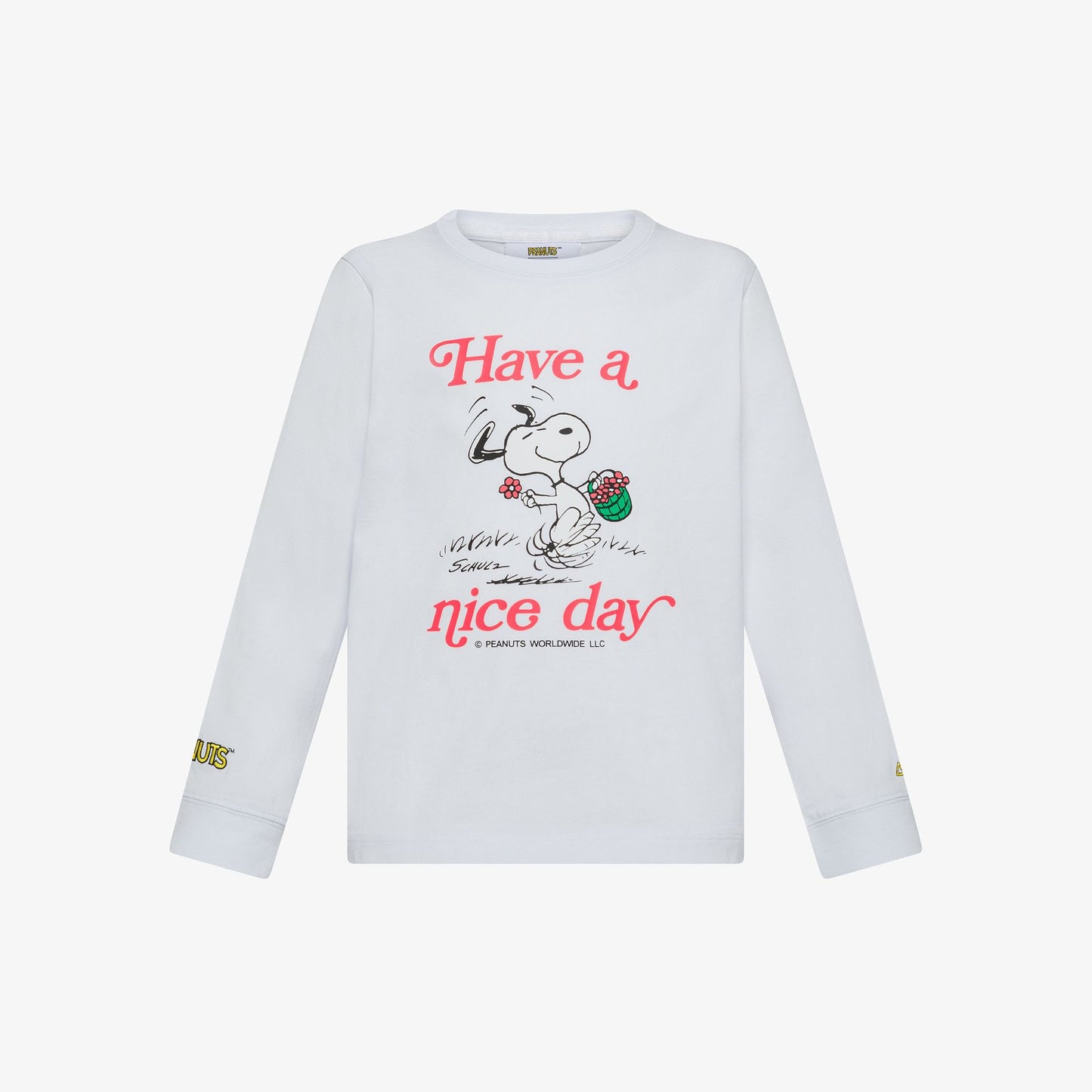 T-shirt in cotone con stampa bianco