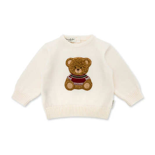 Maglione teddy nel colore ecrù