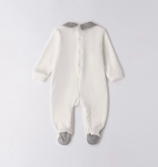 Tutina ciniglia neonato panna