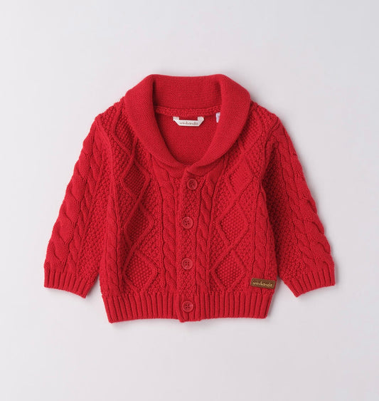 Cardigan neonato in tricot di cotone