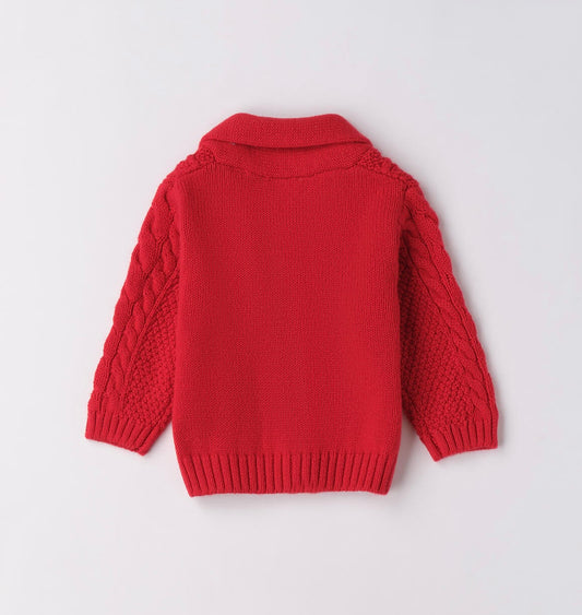 Cardigan neonato in tricot di cotone