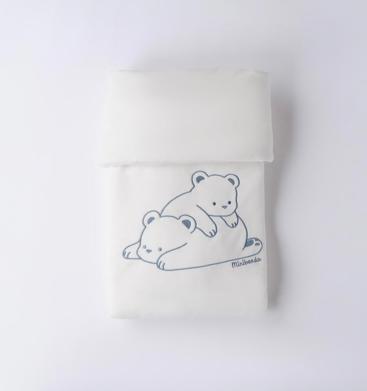 Copertina per neonato con ricamo orsi