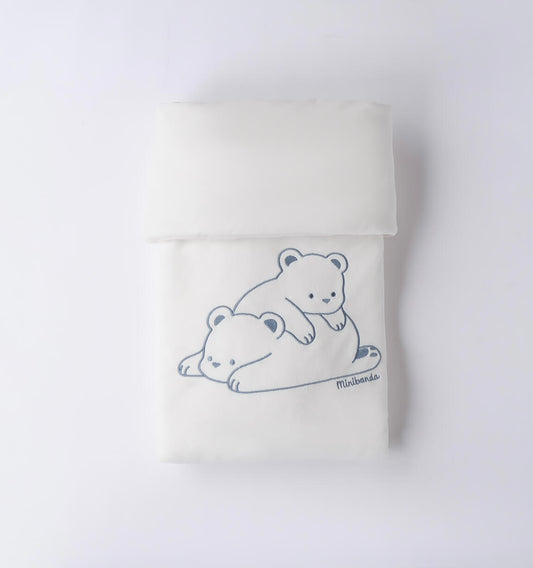 Copertina per neonato con ricamo orsi