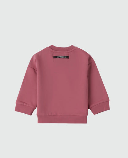 Felpa girocollo in cotone rosa