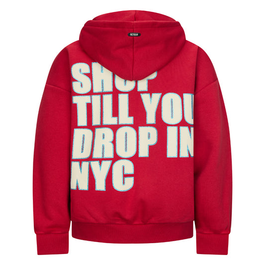 Felpa felpata bambina di colore rosso