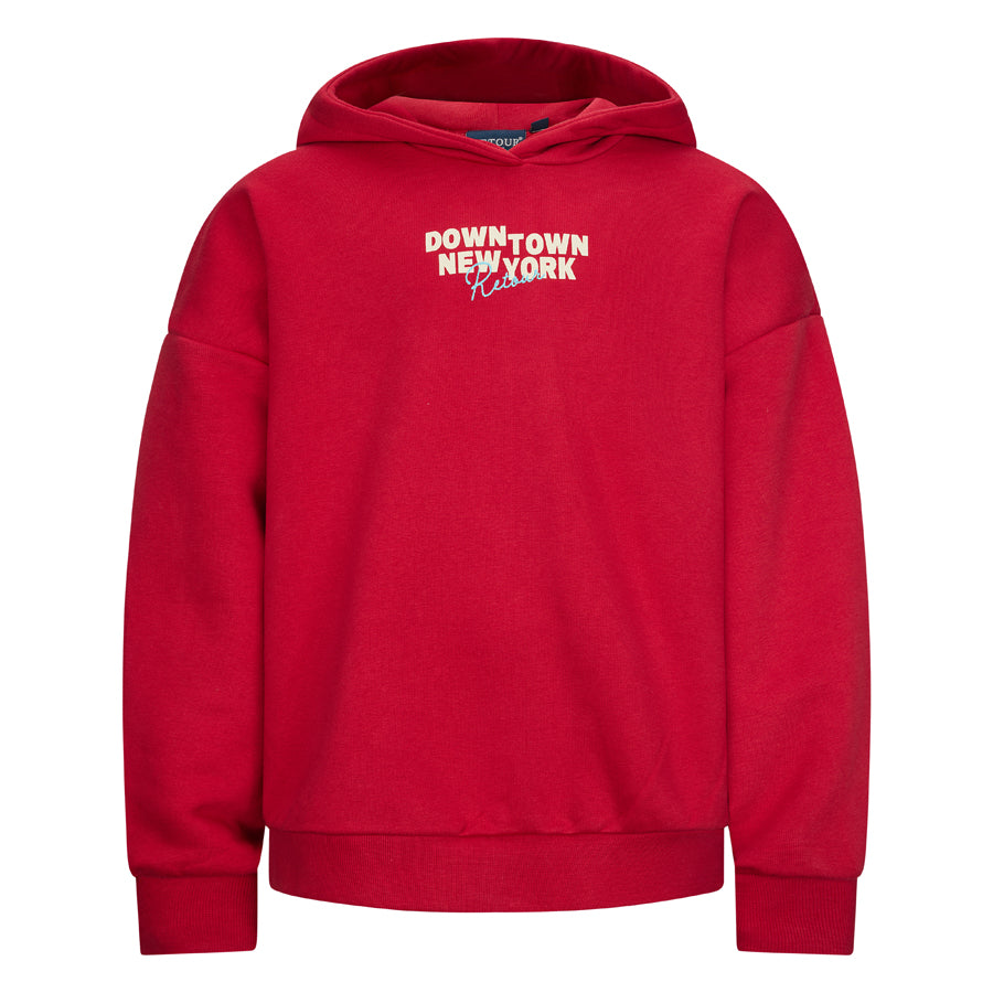 Felpa felpata bambina di colore rosso