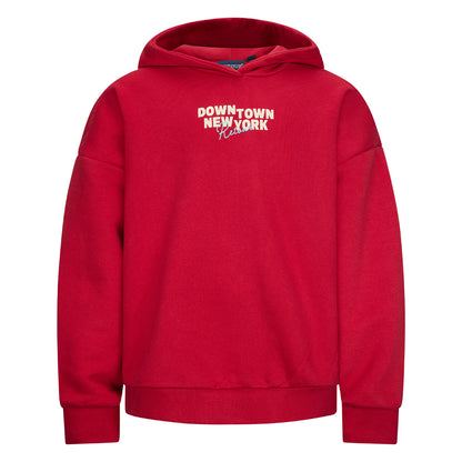 Felpa felpata bambina di colore rosso